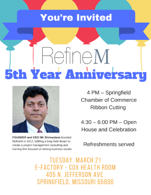 Invitation to RefineM's 5th Year Anniversary